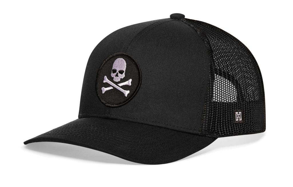 Skull and Crossbones Trucker Hat  |  Jolly Roger Snapback