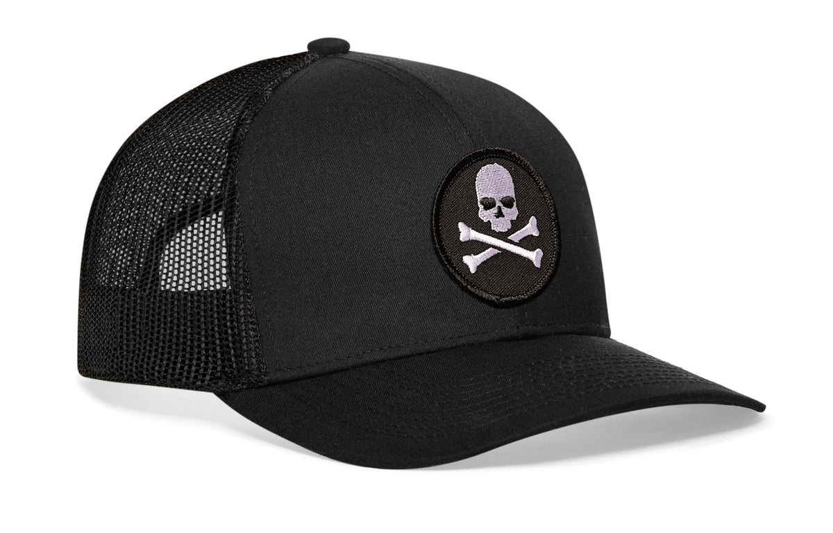 Skull and Crossbones Trucker Hat  |  Jolly Roger Snapback